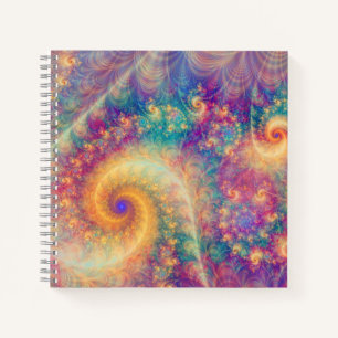 Whimsical Fantasy Abstract Fractal Vortex Art Notebook