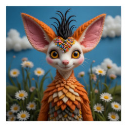 Whimsical Fantasy Creature Poster