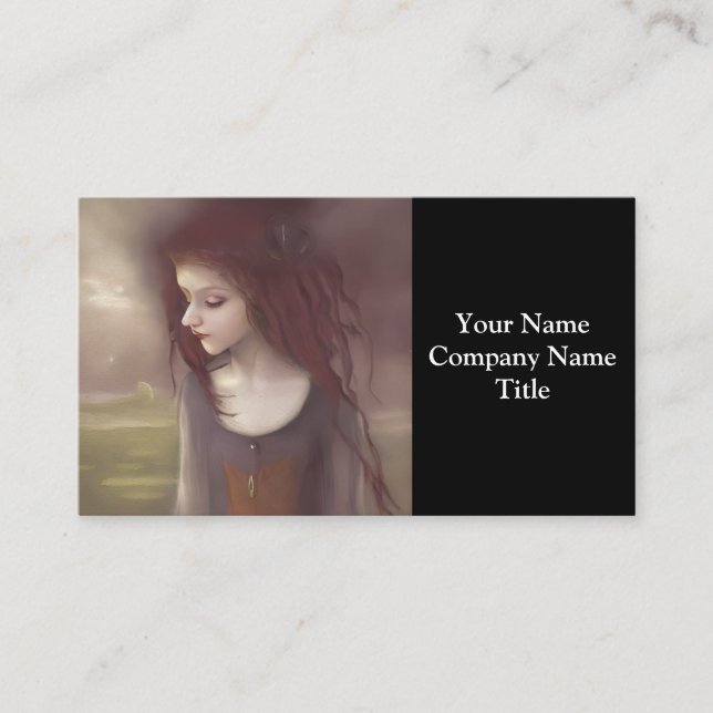 Whimsical Fantasy Little Fairy Business Card (Front)