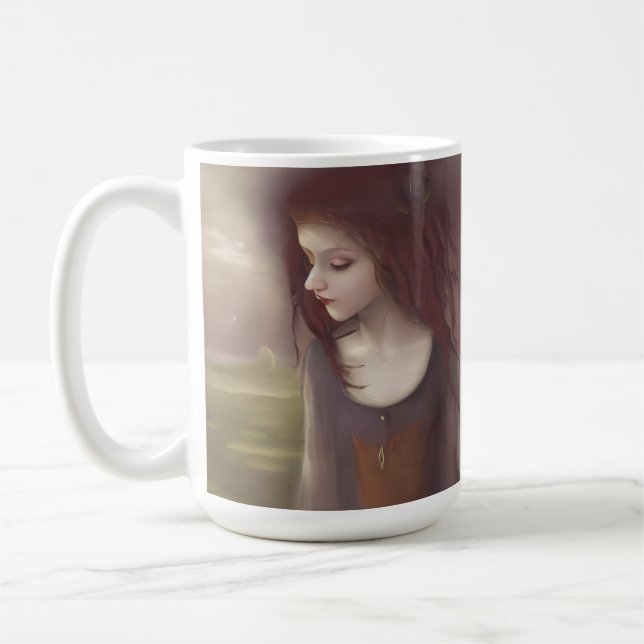 Whimsical Fantasy Little Fairy Coffee Mug (Left)