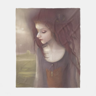 Whimsical Fantasy Little Fairy Fleece Blanket