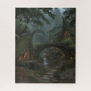 Whimsical Fantasy Village Jigsaw Puzzle