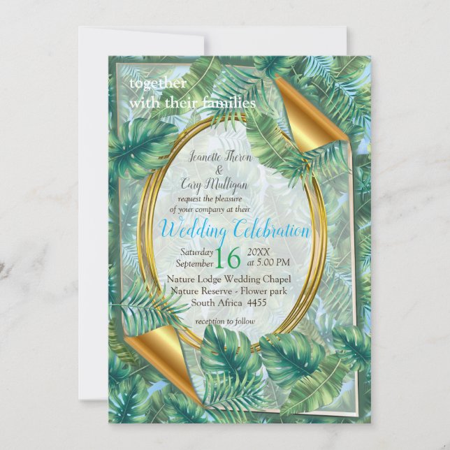 Whimsical Fantasy World with a Tropical Flavour Invitation (Front)
