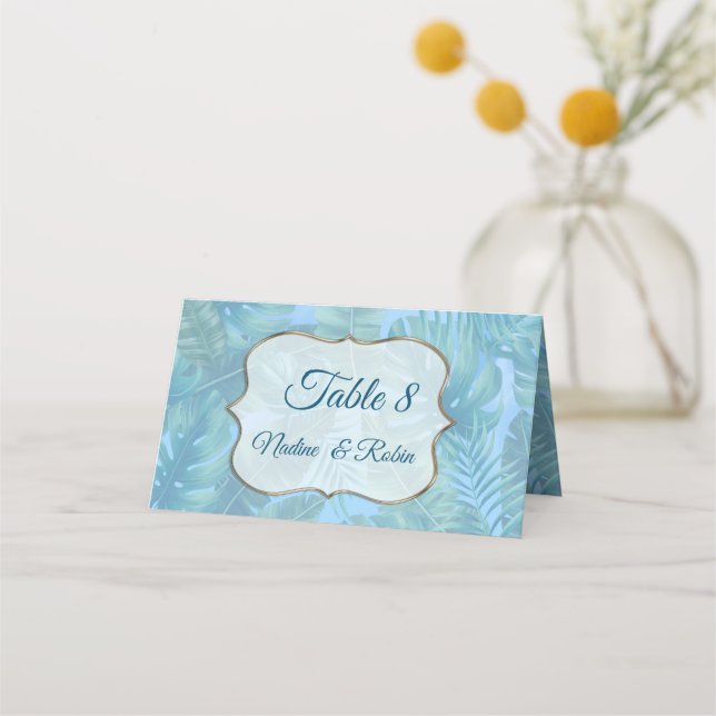 Whimsical Fantasy World with a Tropical Flavour Place Card (Front)