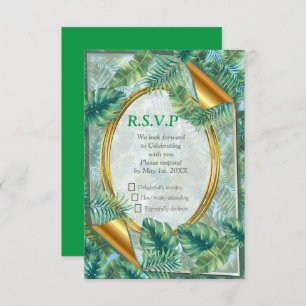 Whimsical Fantasy World with a Tropical Flavour RSVP Card
