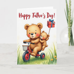 Whimsical Fathers Day Bear Card