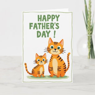 Whimsical Fathers Day Cats Card