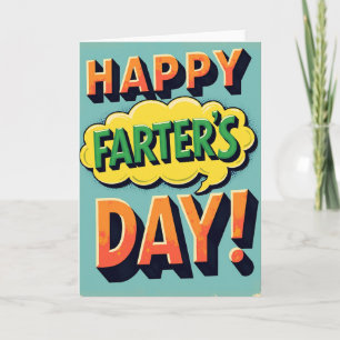 Whimsical Fathers Day Poster Card