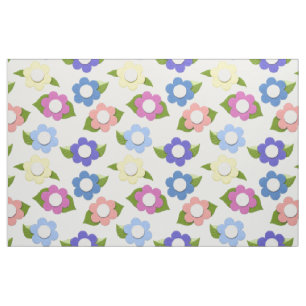 Whimsical Faux Felt Flowers Pastel Colours Cute Fabric