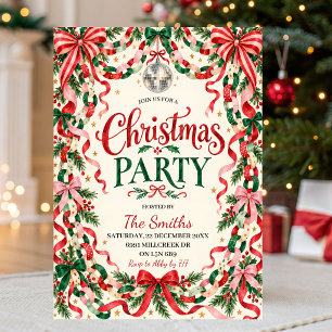 Whimsical Festive Christmas Party Invitation