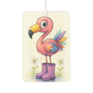 WHIMSICAL FLAMINGO CAR AIR FRESHENER