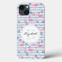Whimsical Flamingo & Pineapple Pattern