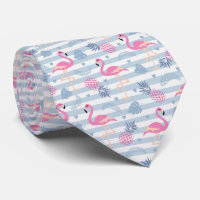 Whimsical Flamingo & Pineapple Pattern