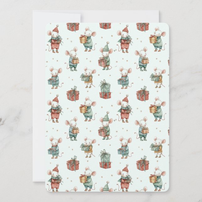 Whimsical Flat Christmas Card – Cute Holiday Cheer (Front)