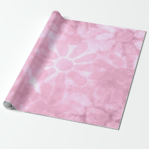 Whimsical Floral Abstract Pastel Pink Flower Wrapping Paper