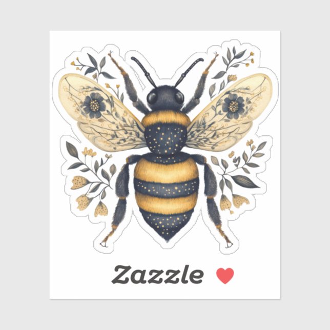 Whimsical Floral Bee (Sheet)