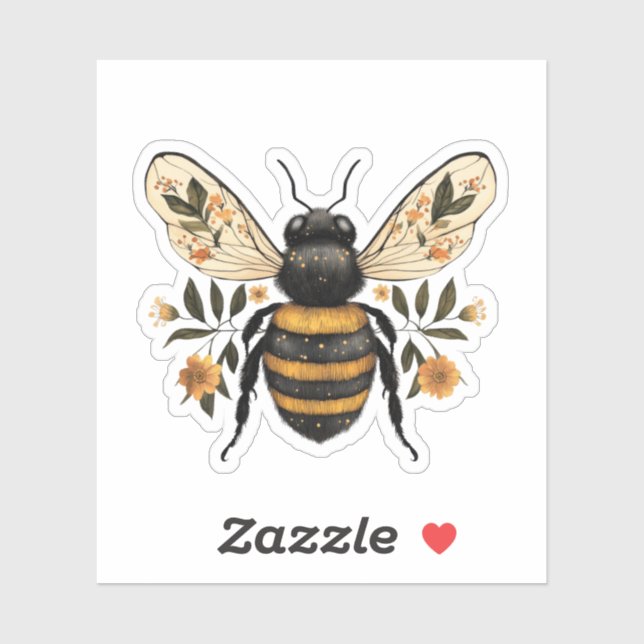 Whimsical Floral Bee (Sheet)