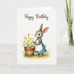 Whimsical Floral Birthday Card