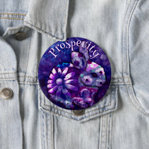 Whimsical Floral Bunny Rabbit Personalised 10 Cm Round Badge