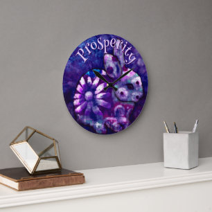 Whimsical Floral Bunny Rabbit Personalised Large Clock