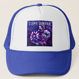 Whimsical Floral Bunny Rabbit Personalised Trucker Hat