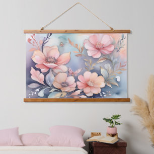 Whimsical Floral Butterfly Art Elegance Hanging Tapestry