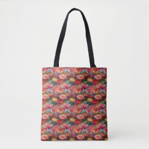 Whimsical Floral Cascade Tote Bag