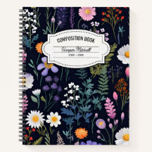 Whimsical Floral Composition Notebook