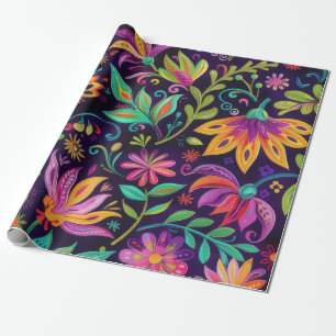 Whimsical Floral design  Wrapping Paper