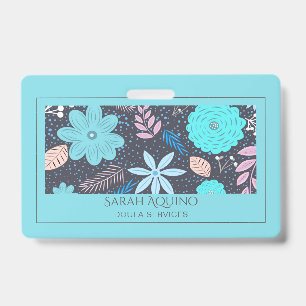 Whimsical Floral Doula Or Midwife ID Badge