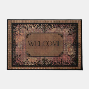 Whimsical Floral Fall Inspired Doormat