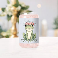 Whimsical Floral Frog Cottagecore Art