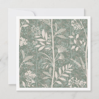Whimsical Floral Garden Dream Botanical Art Card
