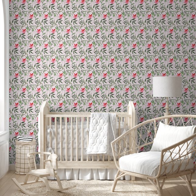 Whimsical Floral Light & Lovely  Wallpaper (Kids)