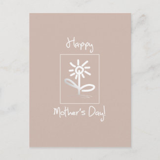 Whimsical Floral Mothers Day Greeting Postcard