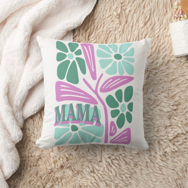 Whimsical Floral Mum  Cushion (Blanket)