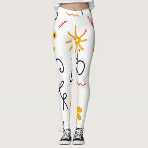 Whimsical Floral Pattern Leggings