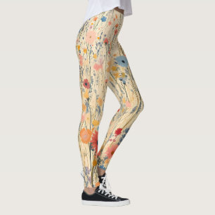 Whimsical Floral Pattern Leggings