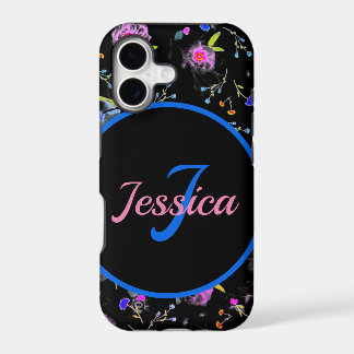 Whimsical Floral Personalised Monogram & Name