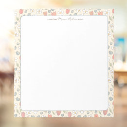 Whimsical Floral Personalised Teacher Notepad