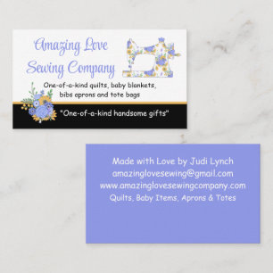 Whimsical Floral Sewing Machine2 Business Card