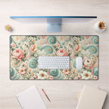 Whimsical Floral Swirls in Pastel 