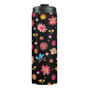 Whimsical Floral Thermal Tumbler