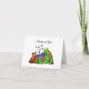 Whimsical Floral Thinking of You Card