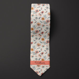 Whimsical Floral Tie