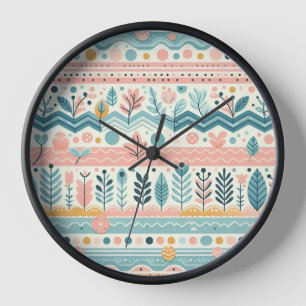 Whimsical Floral Wall Clock