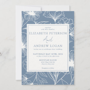 Whimsical Floral Wedding Invitation