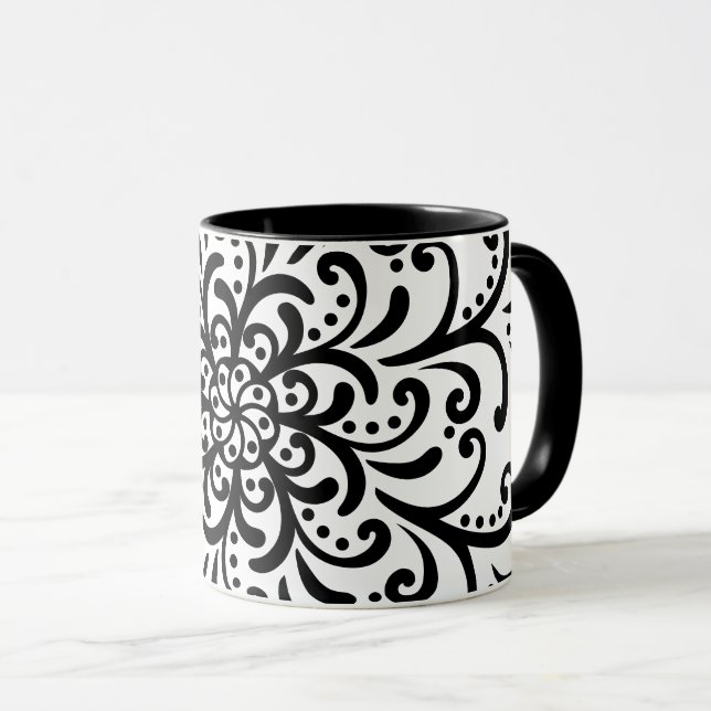 Whimsical Flourish Mug (Front Right)