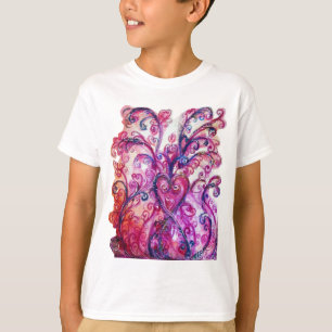 WHIMSICAL FLOURISHES bright pink purple white T-Shirt