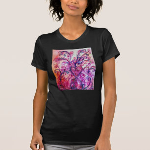 WHIMSICAL FLOURISHES bright pink purple white T-Shirt